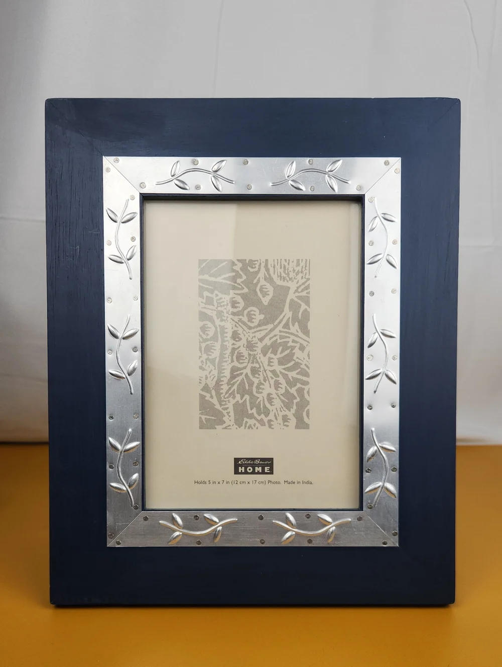 Eddie Bauer Navy Frame with Silver Leaf Accent